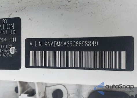 2016 Kia Rio Lx from USA, damaged, VIN KNADM4A38G6599627